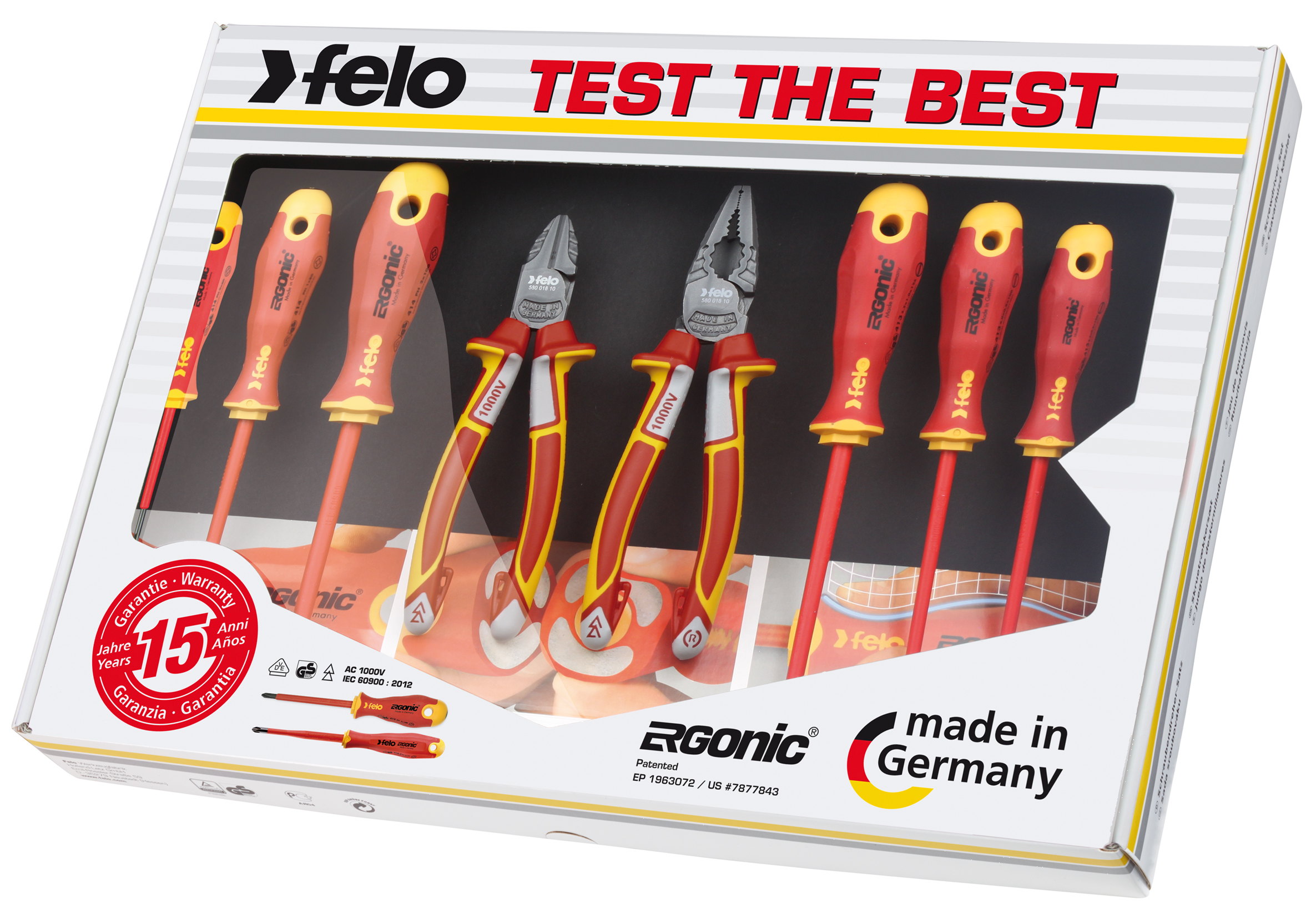 Jogo de Ferramentas Isoladas FELO ERGONIC VDE 8 peças - Made in Germany 2